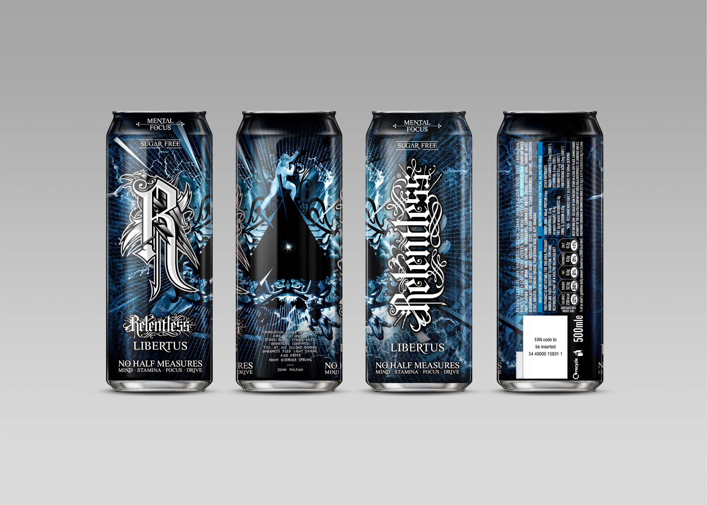 New Relentless Energy Drink Cans2480 x 1772